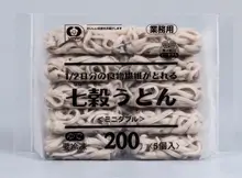 「『健美麺』　1/2日分の食物繊維がとれる七穀うどん」