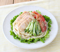 バンバンジー風サラダうどん