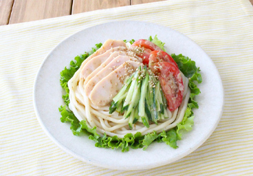 バンバンジー風サラダうどん