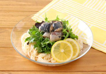 さば缶でさっぱりサラダそうめん