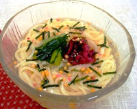 冷し梅茶漬けうどん